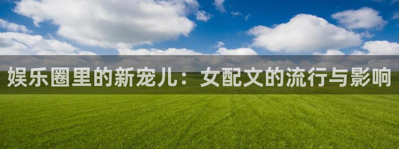 新航娱乐集团官网：娱乐圈里的新宠儿：女配文的流行与影响